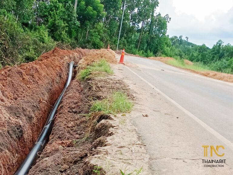 งานวางท่อปะปาหมู่บ้านที่ฉะเชิงเทรา อบต.เขาหินซ้อน 6 กม.